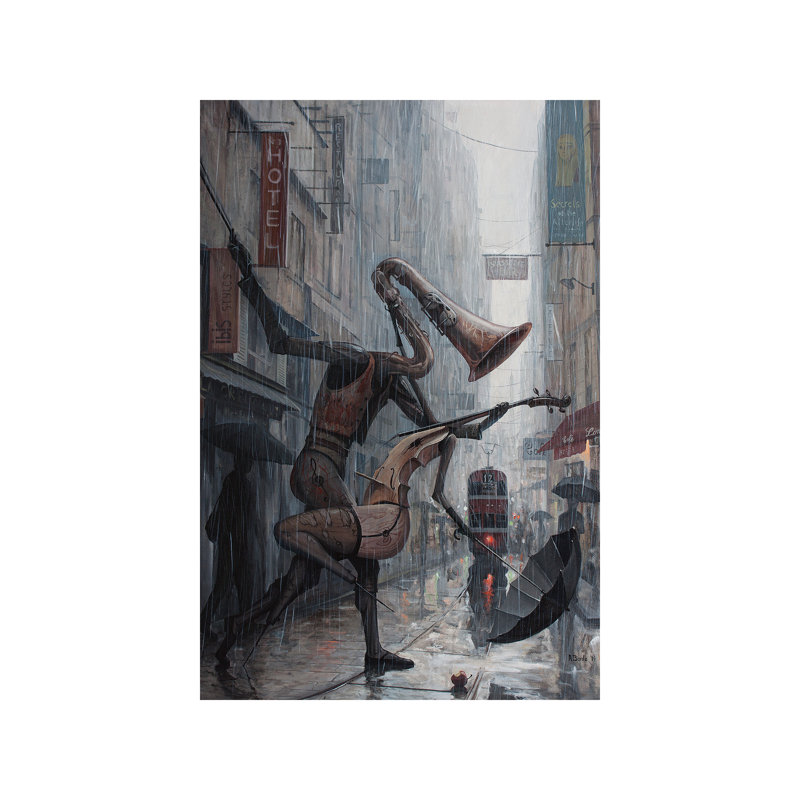 Life Is A Dance In The Rain by Adrian Borda - Wrapped Canvas Print, 20.32 cm H x 30.48 cm W