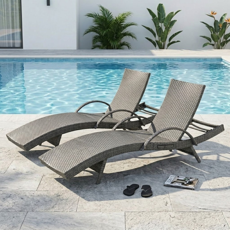 Duskin Outdoor Chaise Lounge Set, Gray