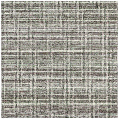 Bromyard Plaid Hand Tufted Wool/Cotton Area Rug in Brown/Grey/White