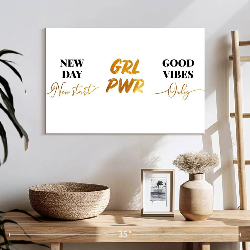 Tergel Girl Power Quotes I, H 16 po x l 24 po