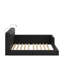 Grand lit plateforme tapissier avec 2 lampes de lecture-568052809