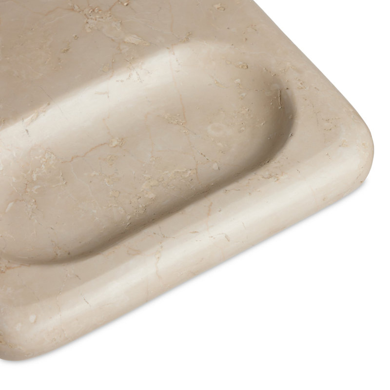 Rossi Marble Decorative Plate, Cream Marble