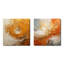 Zeste de citron doré - Spirale abstraite - ensemble de 2 collages carrés-890766403-890766413