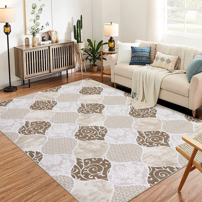 Tapis marocain rectangulaire de salon Bauko, Rectangle 5 pi x 7 pi