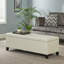 Banc de rangement/repose-pieds rembourré moderne Denali | Conception minimaliste avec rangement dissimulé et charnières à fermeture en douceur-112924202