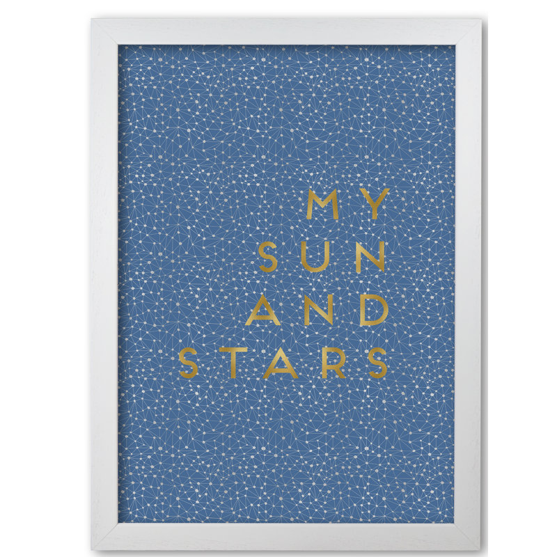 My Sun And Stars - Print, White Grain Frame, 42 cm H x 30 cm W x 5 cm D