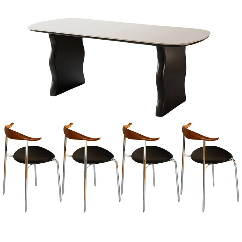 Ensemble de table de salle à manger rectangulaire de style français, null