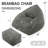 Large Bean Bag Chair Set with Ottoman and Side Pocket for Adults-213575039