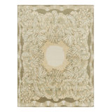 Art Deco Hand Knotted Wool Floral Area Rug