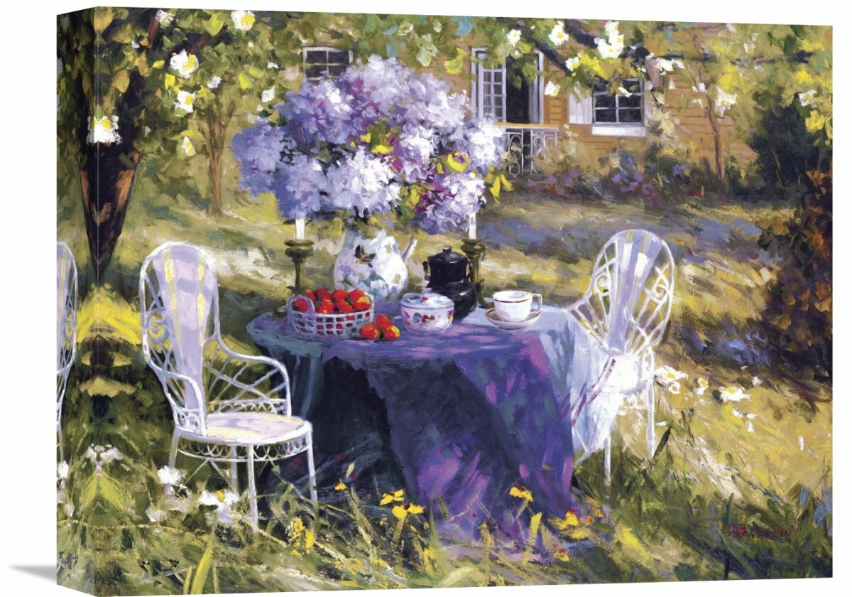 Lilac Tea Party by Benjamin Painting on Wrapped Canvas