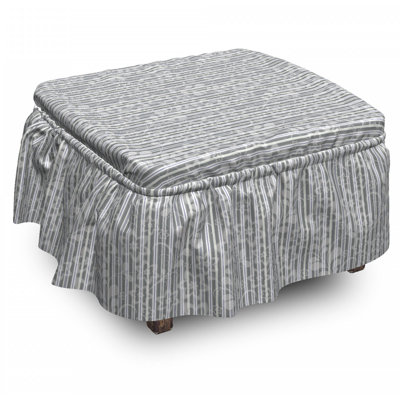 Ensemble de housse pour repose-pieds à coussins carrés 2 pièces inspiration floral