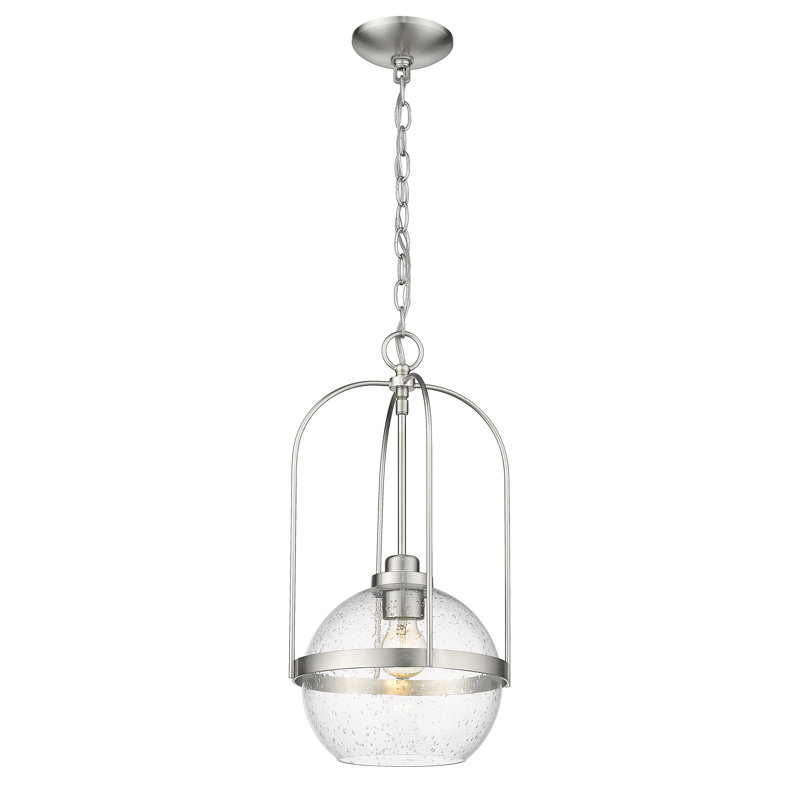 Luminaire suspendu 1 lumière, Nickel satiné