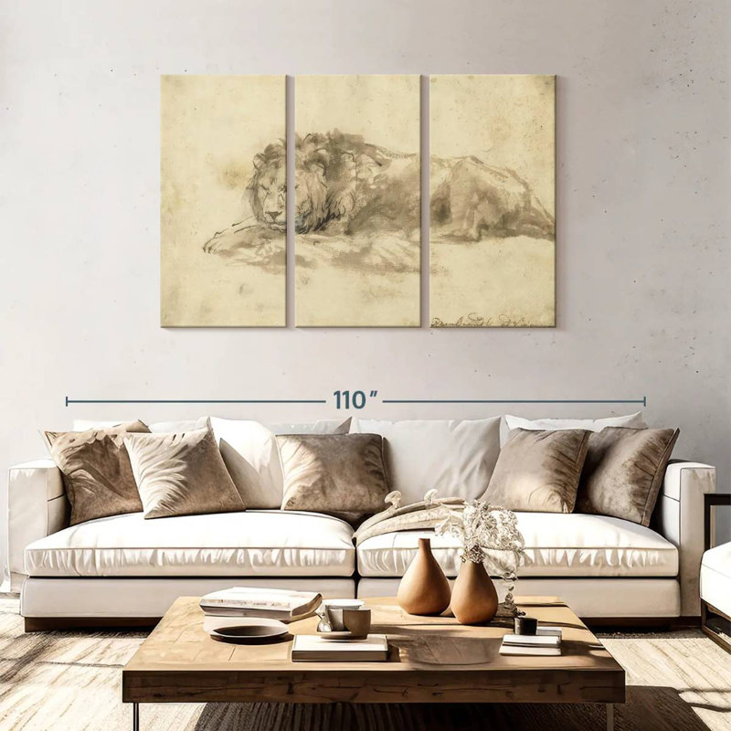 Brampt Reclining Lion, 48" H x 74" W