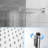 Stainless Steel Dual Shower - , With 360 Adjustable Rainfall And Handheld Spray For Comfort Wall Mounted System Featuring Showers Relaxing Bath