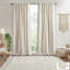 Panneau de rideau en coton avec rayure en chenille et doublure ivoire 50 x 95 po
