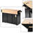 Expandable Drop Leaf Kitchen Island with Built-in Power Outlet, Rolling Storage Cart with Drawers, Adjustable Shelves & Towel Rack-1471653125