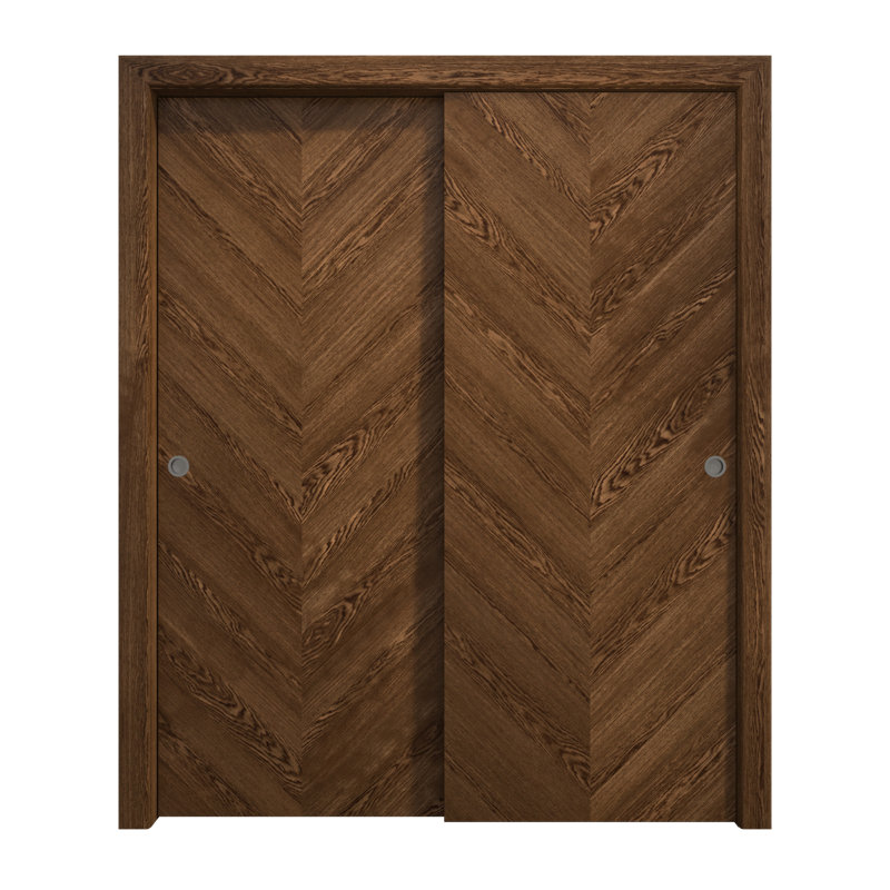 Portes coulissantes pour garde-robe coulissantes | Ego 5005 | Ensemble de quincaillerie Rails | Portes de garde-robe de chambre en bois massif