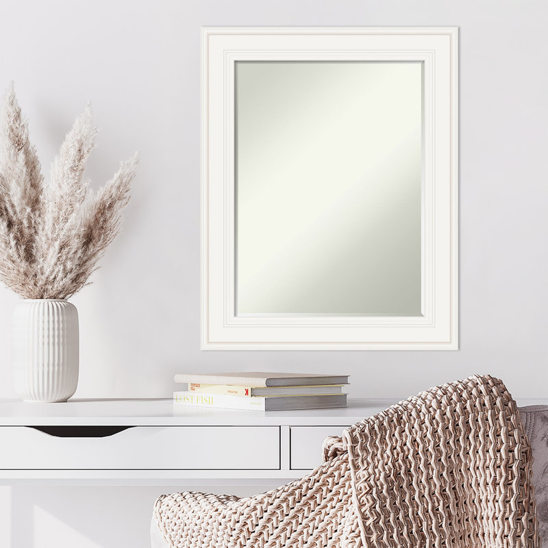 Ilko Flat Wall Mirror, Satin White