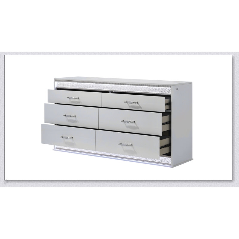 Commode 6 tiroirs Glam