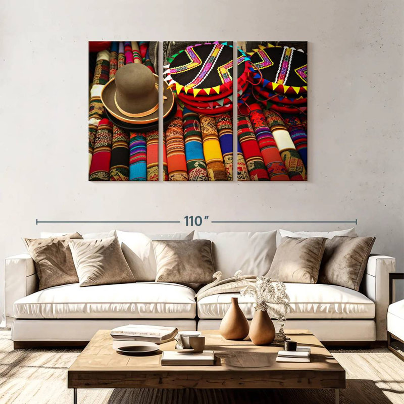 Textiles péruviens Kerner, H 48 po x l 74 po