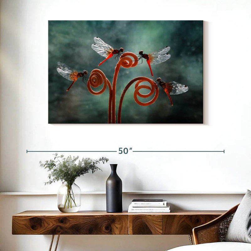 Brampt Perching Dragonflies, 26" H x 39" W