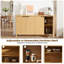55"W  Storage Sideboard Cabinet with Adjustable Shelves