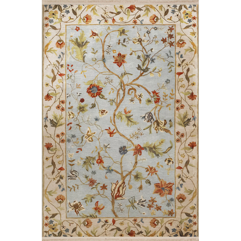 Wawro Floral Indoor / Outdoor Rug, Rectangle 3'4" x 5'