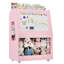 Organisateur de rangement pour jouets 31,5 po, bibliothèque pour enfants à 3 niveaux avec rangement pour animaux en peluche, planche à dessin magnétique, 26 lettres aimantées et roues pivotantes pour salle de jeux et chambre d'enfant, rose-1175264923