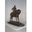 Statue homme sur son cheval en bronze - Taille: L 30 po x l 10 po x H 25 po.