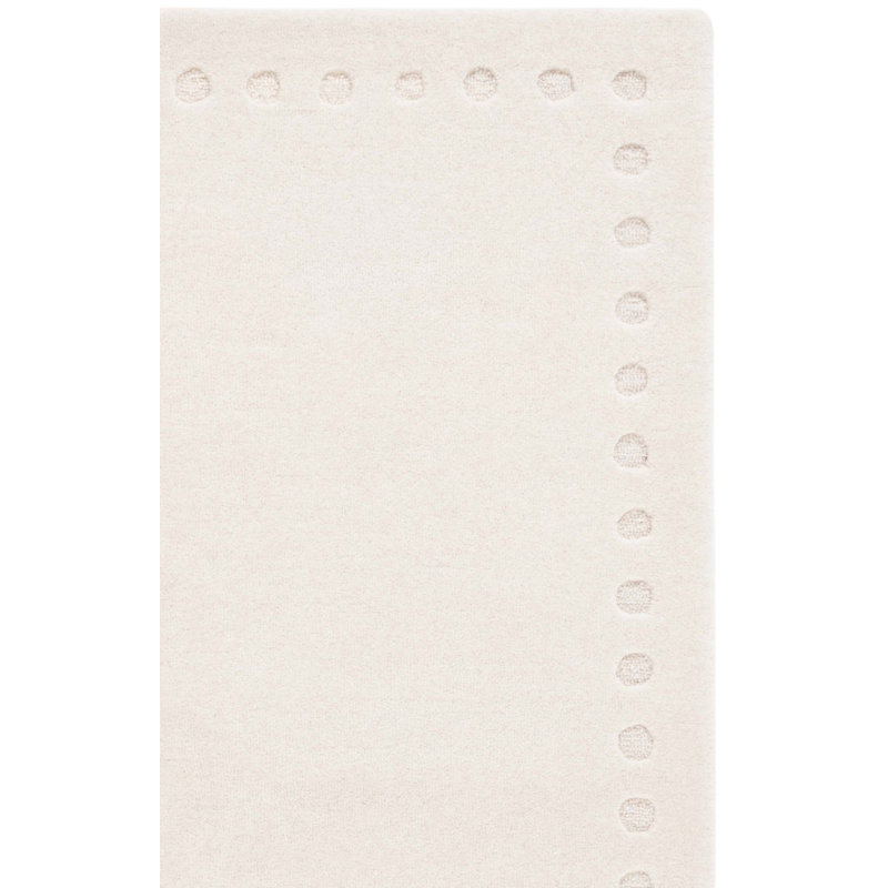 Tapis de couleur unie en coton touffeté à la main Talena, Rectangle 6 pi x 9 pi