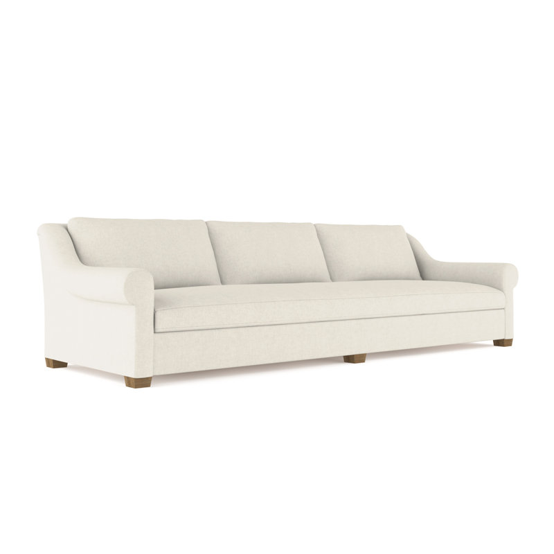 Canapé Thompson, Lin à tissage carré albâtre, H 32 po x l 84 po x P 41 po, Patiné