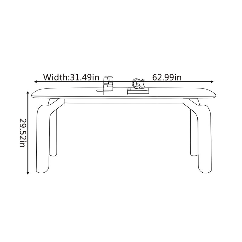 Hager, 29.52"H x 62.99"L x 31.49"W