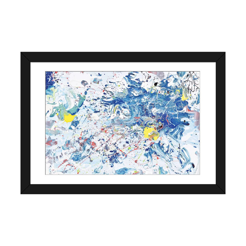 Reproduction d'art sur toile tendue Ocean Mist, H 16 po x l 24 po x P 1 po, Papier d'art encadré noir, Blanc