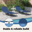 vidaXL Folding Sun Lounger Folding Polyester Outdoor Recliner Garden Chair-874229441