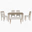 Ensemble de salle à manger 6 pièces, table rectangulaire en bois avec 4 chaises et 1 banc pour la cuisine et la salle à manger-1377914286-1377914273
