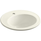 Brookline Circular Drop-In Bathroom Sink with Overflow