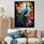 Wrinkle Peacock lumineux sur toile