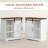 Farmhouse Coffee Bar Cabinet, Buffet Sideboard with Sliding Barn Door and Adjustable Shelf, Kitchen Buffet Cabinet-1914360289