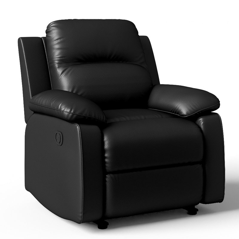 Fauteuil inclinable standard - Ensemble de canapé (1 + 1 sièges), Noir
