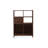 Modern Nut-Brown Solid Wood China Cabinet