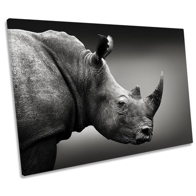 Rhino Wildlife - Wrapped Canvas Print