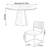 3 - Person Solid Wood Top Pedestal Dining Set-99239111