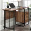 Bureau avec rangement organisé, finition chêne