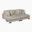 Chaise longue modulaire moderne 90 po en velours côtelé Brinsley, accoudoirs réglables et 4 coussins-1258326620