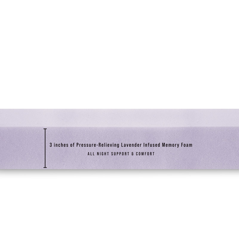 Twin Lavender Infused Memory Foam Mattress Topper