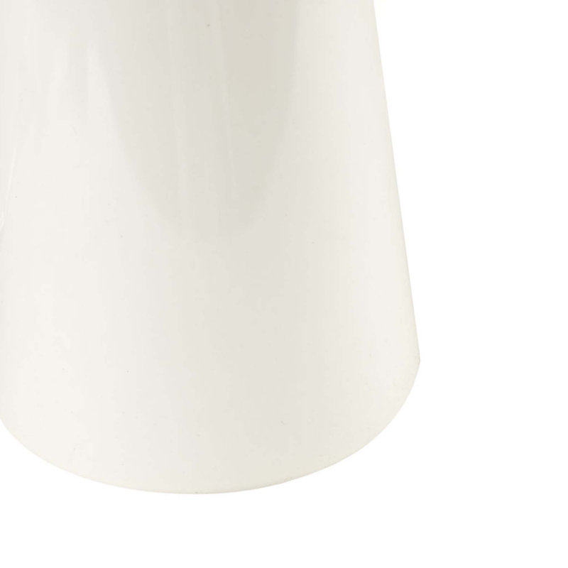 Triangular Ceramic And Wood Table Lamp