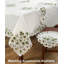 Chemin de table en dentelle avec broderie de trèfle vert pour table de salle à manger et décor de Noël moderne