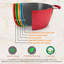NutriChef 3.6 Quarts Non-Stick Aluminum Round Dutch Oven