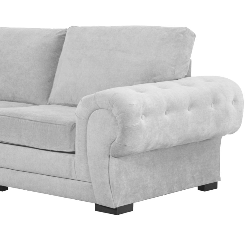 Carnot 4 Seater Corner Sofa , Light Grey, Left Hand Facing