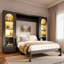Lit escamotable avec tablettes, tiroirs, bureau et DEL Murphy